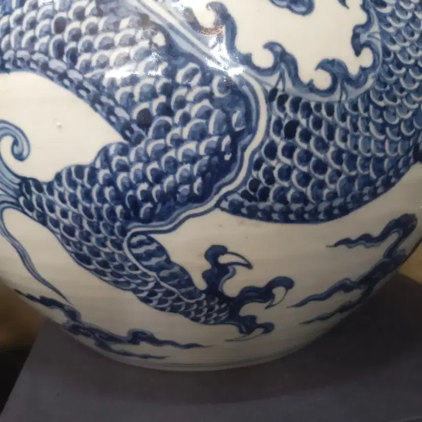 [BUNJANG] Ming Dynasty Yongle Period Cloud and Dragon Pattern Celestial Globe Vase / 명나라.영락제기물/운룡문.천구병.