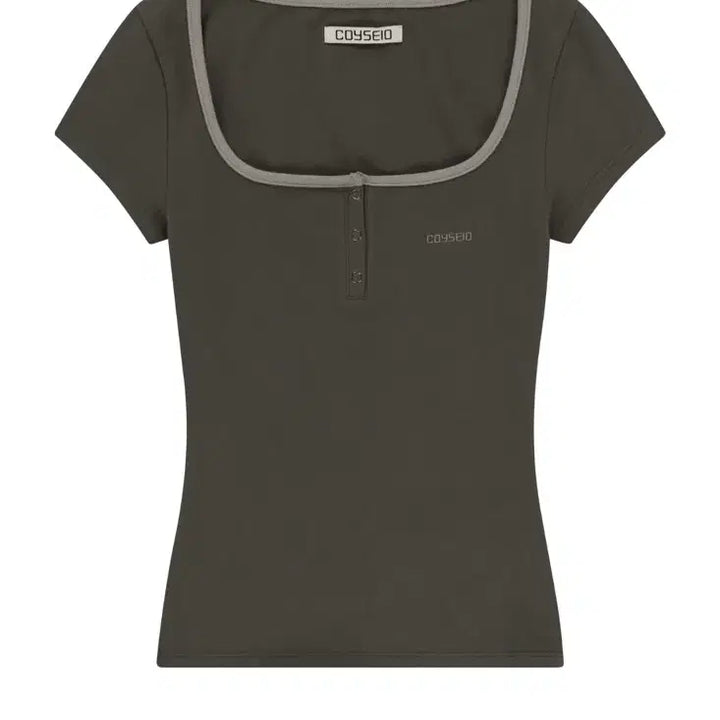 [BUNJANG] Coyseio Prong Snap Mini Logo Tee Ash Brown / coyseio 코이세이오 PRONG SNAP MINI LOGO TEE