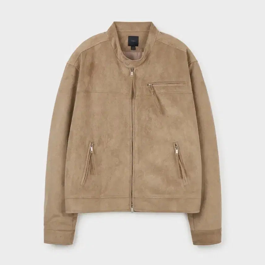 [SOLD OUT] 데이 크롭 스웨이드 바이커 자켓 베이지 M