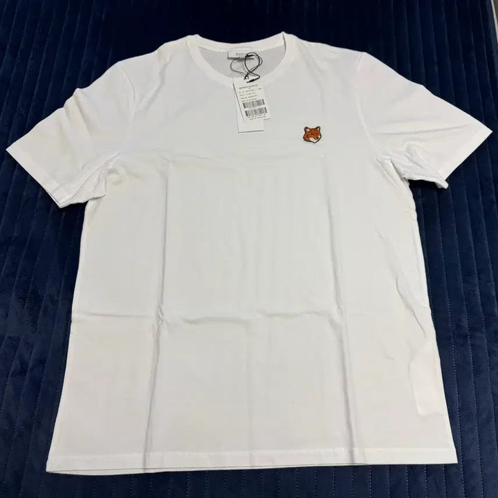 [BUNJANG] Maison Kitsuné Fox Embroidery Short Sleeve T-Shirt White XL / 메종키츠네 폭스 자수 반팔 티셔츠 화이트