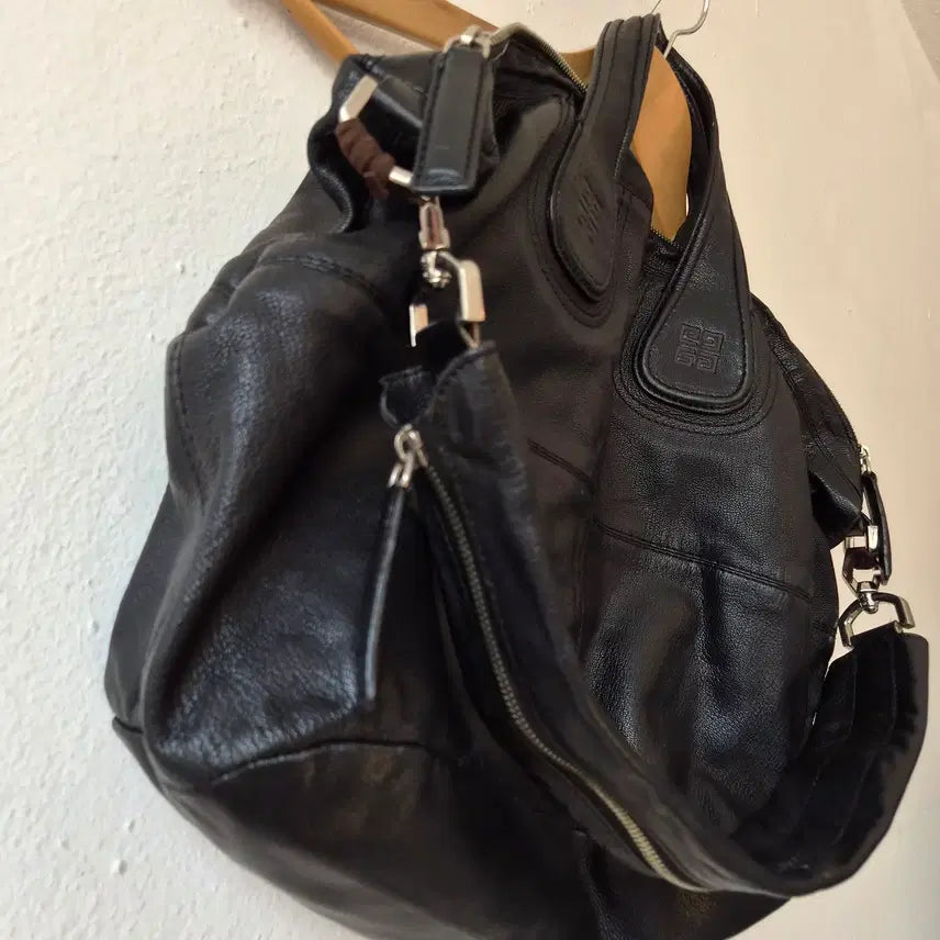 [BUNJANG] Givenchy Nightingale Black Lambskin Leather Tote Bag / 지방시 givenchy 나이팅게일 블랙 램스킨 가죽 토트백
