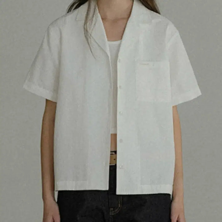 [BUNJANG] KnownBetter Seersucker Shirt Ivory / 노운베러 시어서커 셔츠 ivory