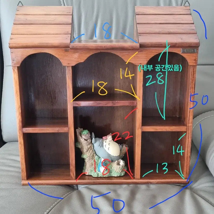 [BUNJANG] Ghibli Vintage Wooden House-Shaped Shelf / (택배O)지브리 빈티지 원목 집모양 선반장