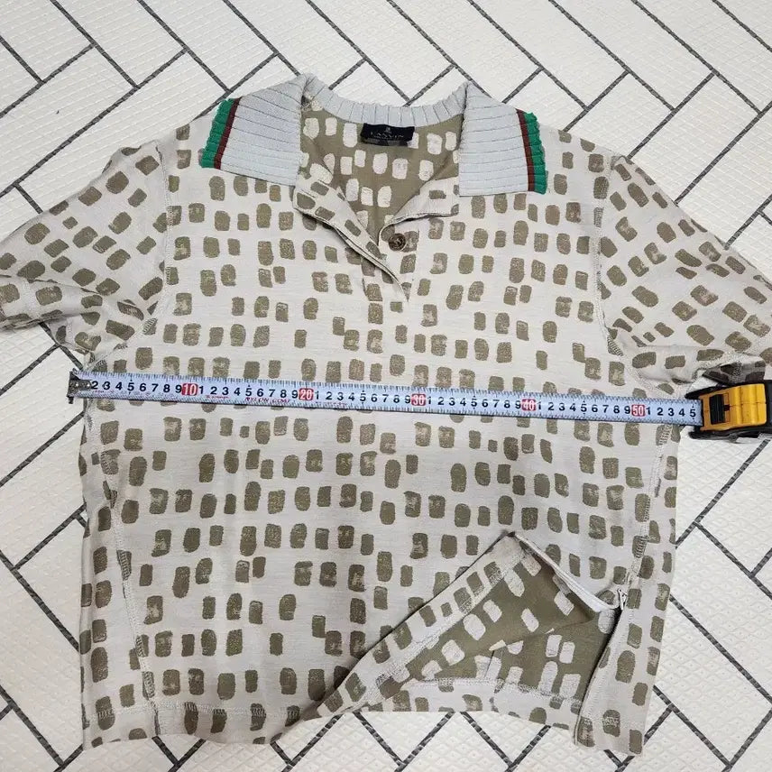[BUNJANG] Lanvin Patterned Short-Sleeve Polo Shirt / 거의새거) 랑방 패턴 반팔 카라티