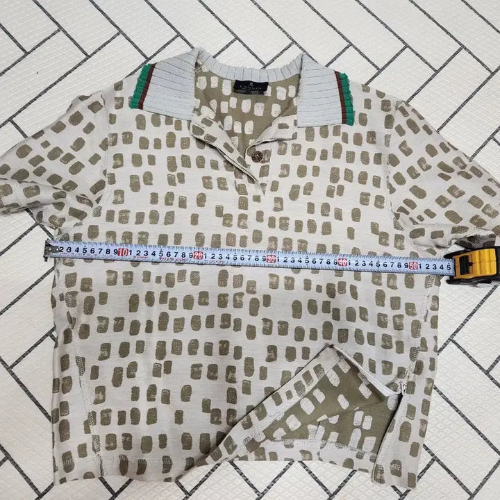 [BUNJANG] Lanvin Patterned Short-Sleeve Polo Shirt / 거의새거) 랑방 패턴 반팔 카라티