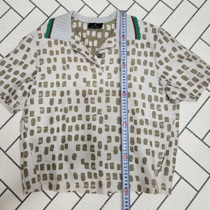 [BUNJANG] Lanvin Patterned Short-Sleeve Polo Shirt / 거의새거) 랑방 패턴 반팔 카라티