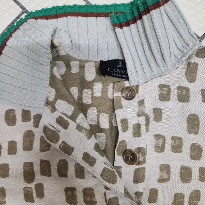 [BUNJANG] Lanvin Patterned Short-Sleeve Polo Shirt / 거의새거) 랑방 패턴 반팔 카라티