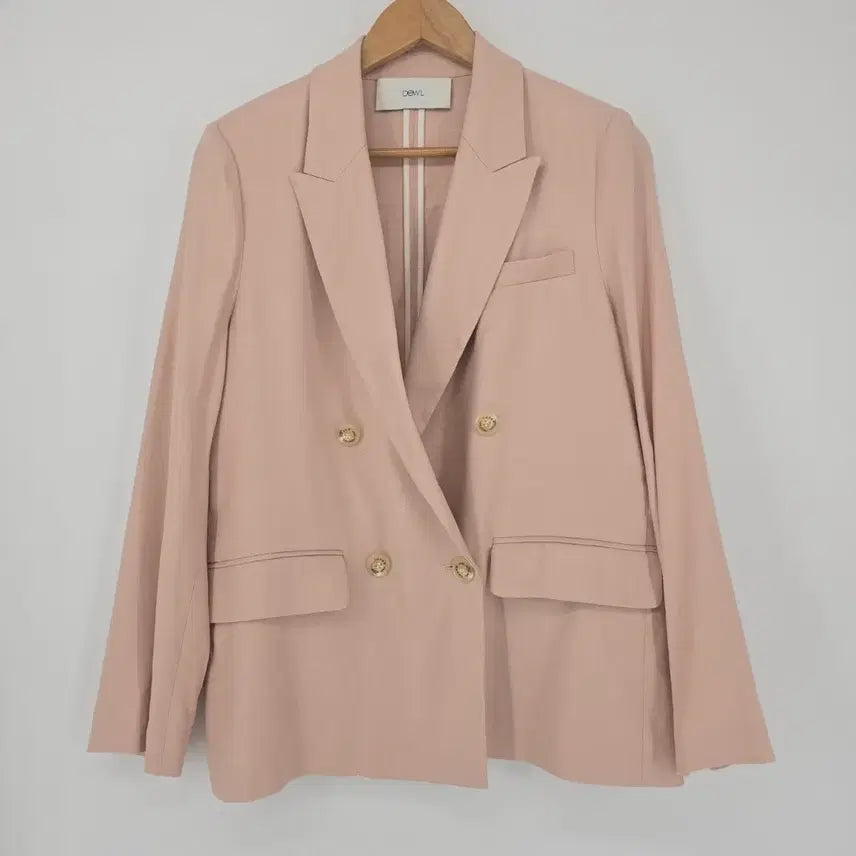 [BUNJANG] DEW E L Pink Double-Button Rayon Jacket / 듀엘 핑크 더블버튼 마 레이온 자켓 66 [F30830]