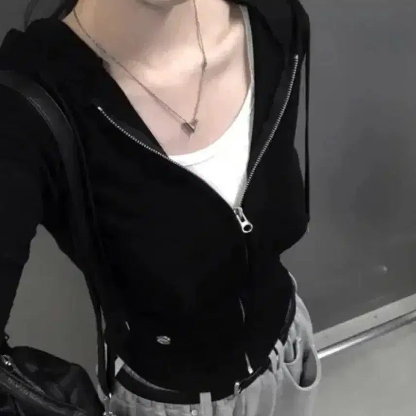[BUNJANG] KCHI Made Slim Ribbed Hoodie Zip-up / [새상품] 크치made 자체제작 라인감기 골지 슬림 후드집업