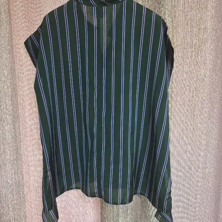 [BUNJANG] KUHO Striped Wrap Blouse / 구호 스트라이프 블라우스 66/77