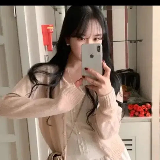 [BUNJANG] Avely Zigzag A Better Day Mary Mohair Wool Round Knit Cardigan / [새상품] 에이블리 지그재그 어베러데이 메리 모헤어 울 라운드 니트가디건