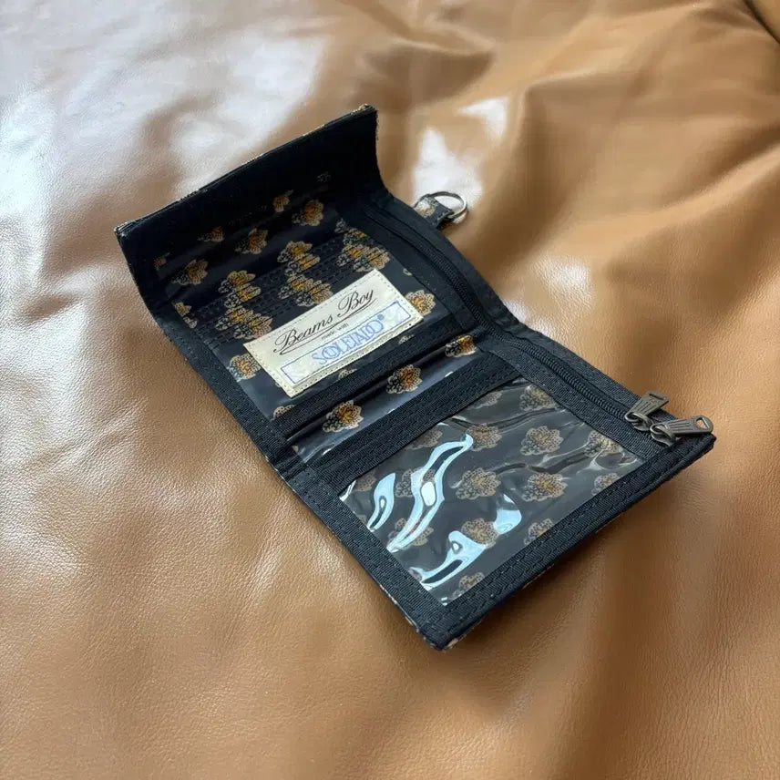 [BUNJANG] PORTER BEAMS Tanker Wallet Flower Black / PORTER BEAMS 포터 빔즈 탱커 월렛 지갑 플라워 블랙