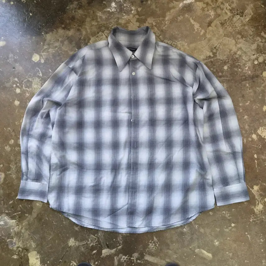 [SOLD OUT] 2) 해칭룸 옴브레 체크 셔츠 남방 헤칭룸
