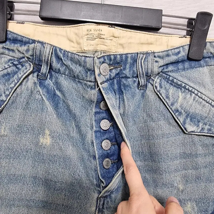 [BUNJANG] Ben Steven Denim Cargo Shorts (Size 31) / ㅡ벤스티븐 데님 카고 반바지 남31인치 ㅡ0427