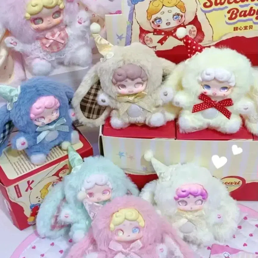 [BUNJANG] Baby Three Mini Night Rabbit &amp; Night Witch Figure Bundle Set / 베이비쓰리 미니 밤토끼 풀라인+ 밤마녀 풀라인 + 서비스 일괄
