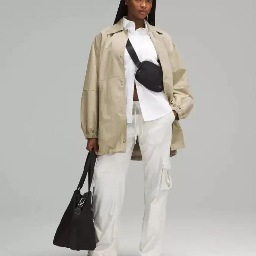 [BUNJANG] Lululemon Oversized Coach Jacket Khaki / 룰루레몬 오버사이즈 코치 자켓 카키 정품 새상품