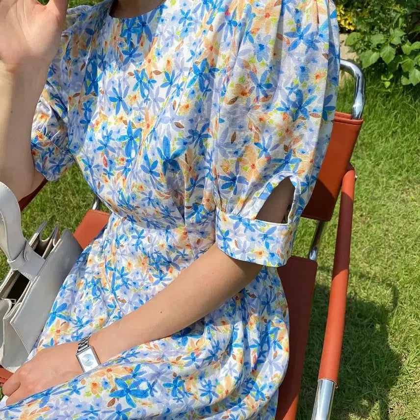 [BUNJANG] Her&amp;she Linen Blend Midi Dress / Her&amp;she 허앤쉬 원피스