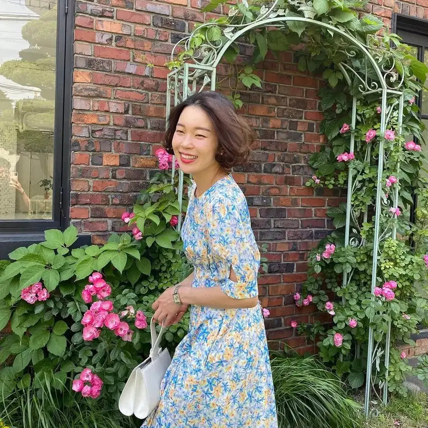 [BUNJANG] Her&amp;she Linen Blend Midi Dress / Her&amp;she 허앤쉬 원피스
