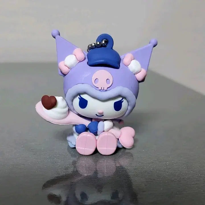 [BUNJANG] Kuromi Ediya Collaboration Figure Magnet Keychain / (5월까지 할인)쿠로미 이디야 랜덤 피규어 마그넷 키링