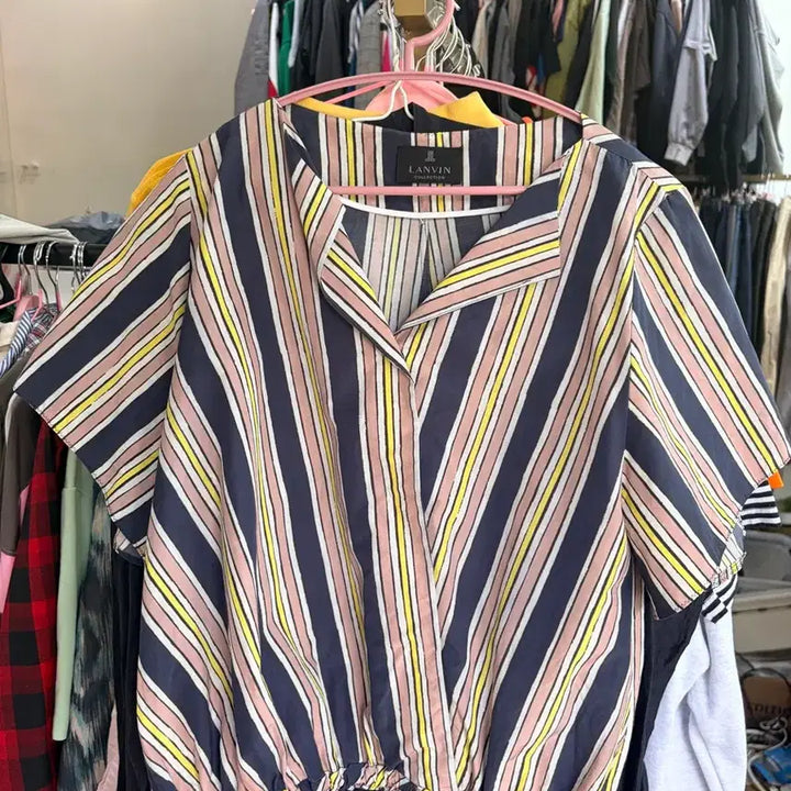 [BUNJANG] LANVIN Striped Blouse / 한섬 랑방 LANVIN 스트라이프 블라우스