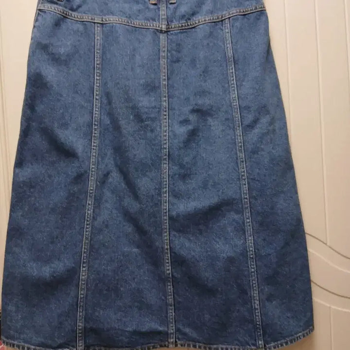 [BUNJANG] Denim A-Line Button Skirt / 청 데님 A라인 버튼 스커트