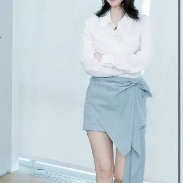 [BUNJANG] YCH Asymmetric Mini Skirt Black / YCH ASYMMETRIC MINI SKIRT 새상품