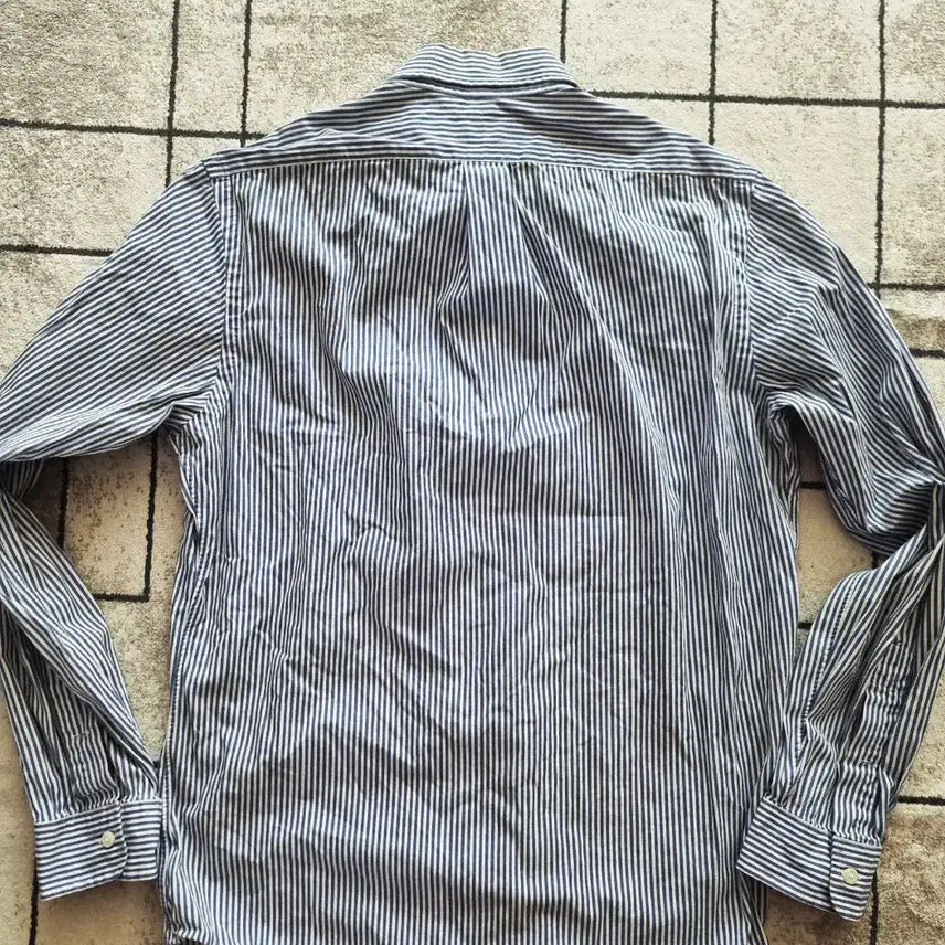 [BUNJANG] Polo Ralph Lauren Striped Yellow Pony Shirt Size 100 / 폴로 랄프로렌 스트라이프 옐로우 포니 셔츠 사이즈 100