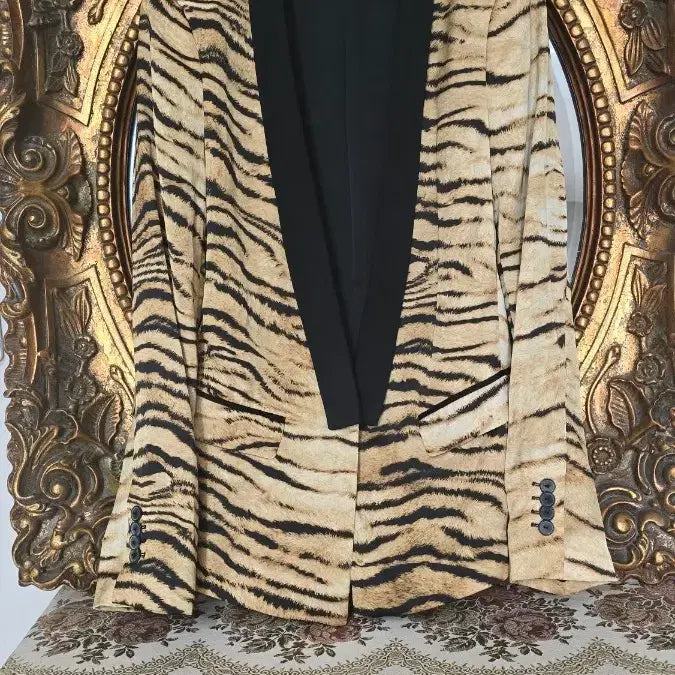 [SOLD OUT] 자라 ZARA 호피무늬 오픈형 자켓(55-슬림66)