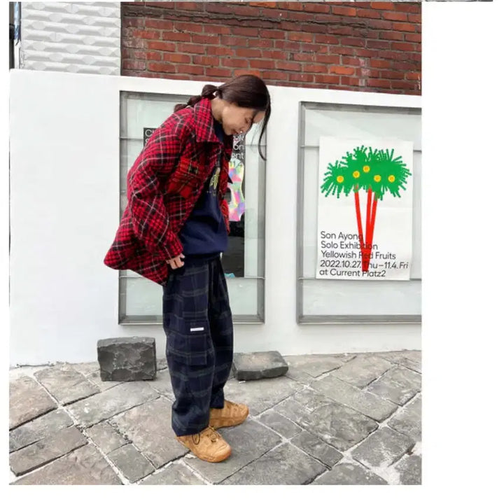 [BUNJANG] Too Much Talker Tartan Check String Pants / 투머치토커 타탄체크스트링팬츠