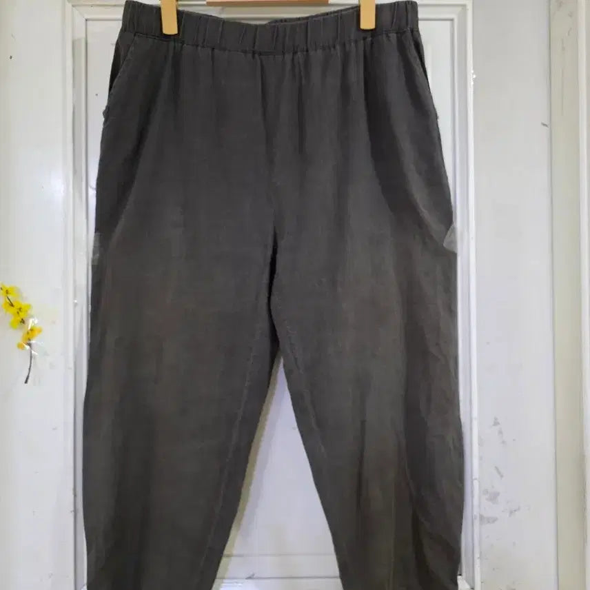 [BUNJANG] Linen Baggy Pants (Plus Size) / 여름  고급스런  마  린넨  베기통바지   88까지