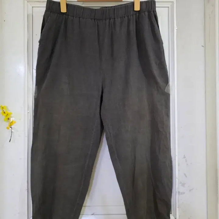 [BUNJANG] Linen Baggy Pants (Plus Size) / 여름  고급스런  마  린넨  베기통바지   88까지
