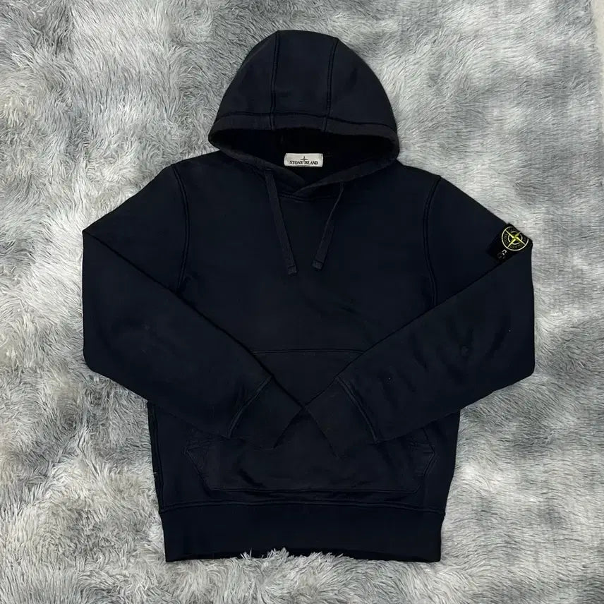 [BUNJANG] Stone Island Navy Cotton Fleece Hoodie / [21년식/정품] 스톤아일랜드 네이비 후드티