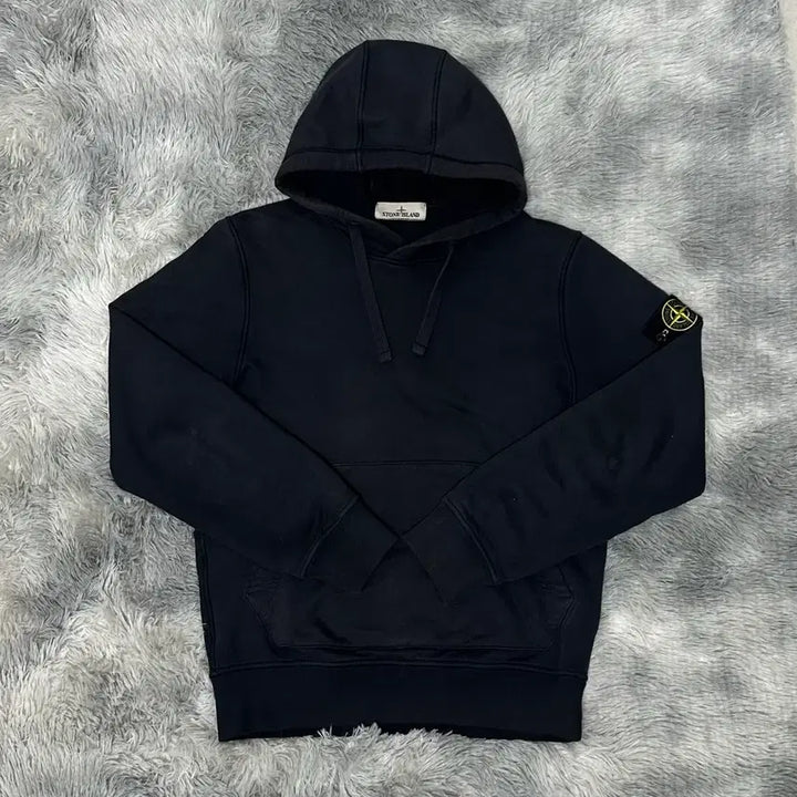 [BUNJANG] Stone Island Navy Cotton Fleece Hoodie / [21년식/정품] 스톤아일랜드 네이비 후드티