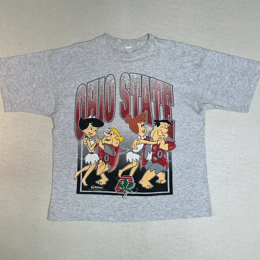 [BUNJANG] 90s 고인돌가족 오하이오컬리지 빈티지티셔츠 XL사이즈 / 90s 고인돌가족 오하이오컬리지 빈티지티셔츠 XL사이즈