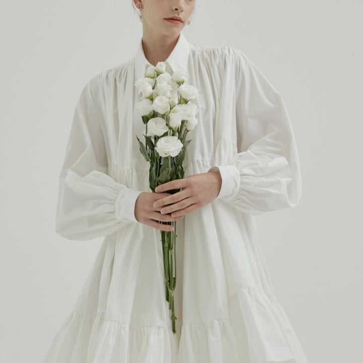 [BUNJANG] Thetis Holly Collar Dress White / [더티스] 홀리 카라 드레스 화이트