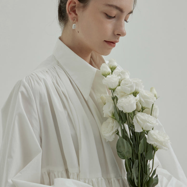 [BUNJANG] Thetis Holly Collar Dress White / [더티스] 홀리 카라 드레스 화이트