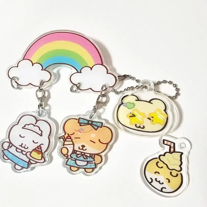 [BUNJANG] Hihi Club Madeby Collaboration Acrylic Keyring Bundle Set / 일괄)히히클럽 메이드바이 콜라보 아크릴 키링