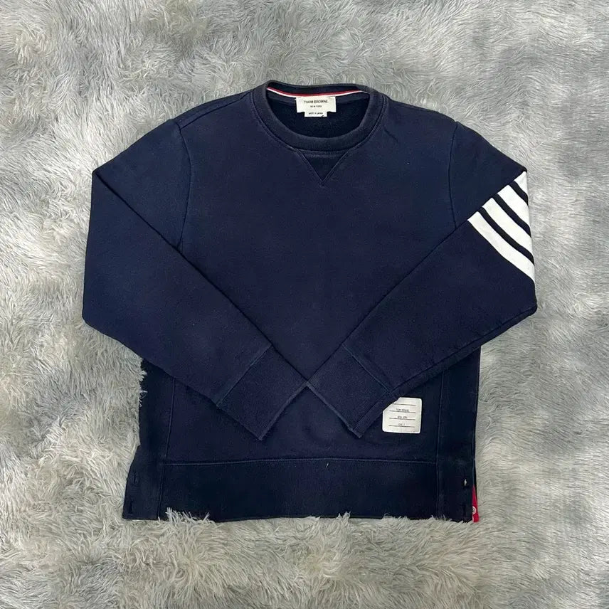 [BUNJANG] Thom Browne Engineered Diagonal Sweatshirt Navy / [A급/정품] 톰브라운 네이비 사선 맨투맨