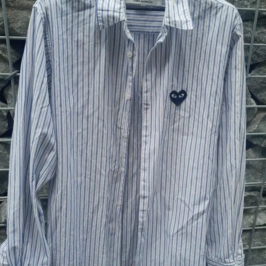 [SOLD OUT] 꼼데가르송 플레이 스트라이프 셔츠L