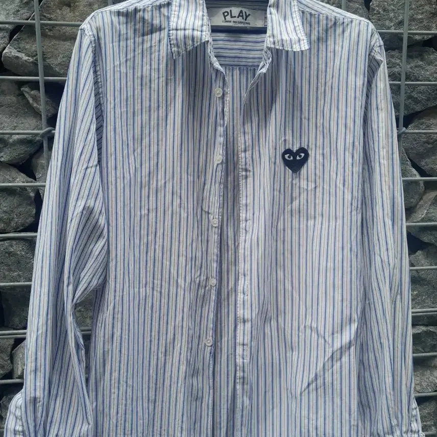 [SOLD OUT] 꼼데가르송 플레이 스트라이프 셔츠L