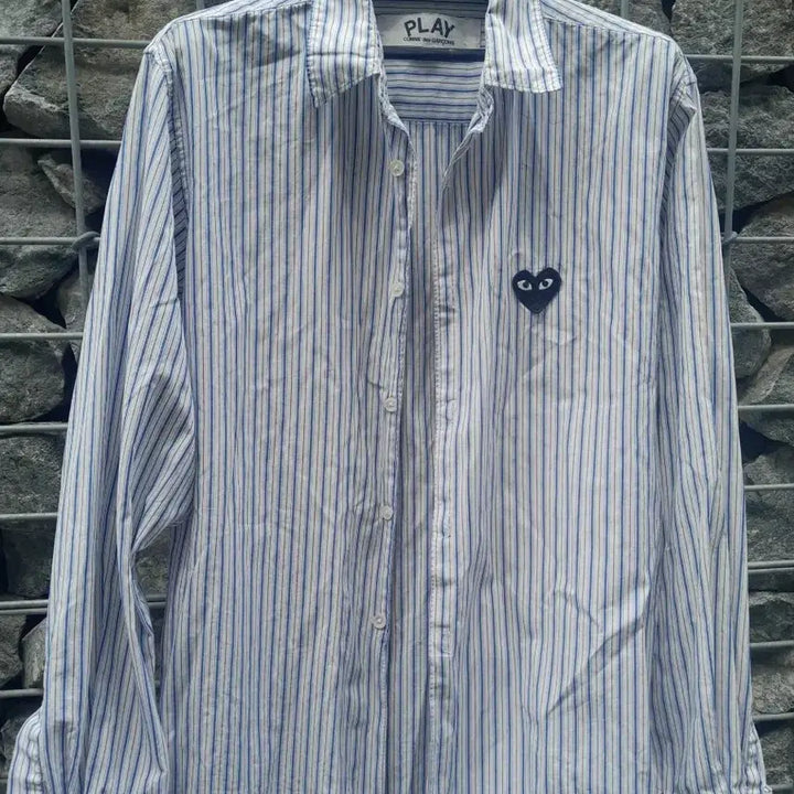 [SOLD OUT] 꼼데가르송 플레이 스트라이프 셔츠L