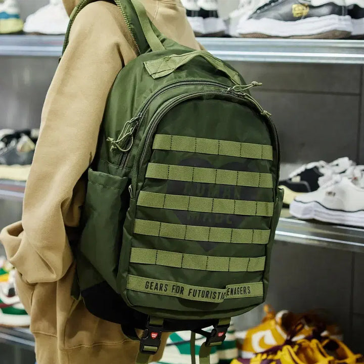 [BUNJANG] Human Made Casual Backpack Khaki / 휴먼메이드 백팩 카키  캐쥬얼