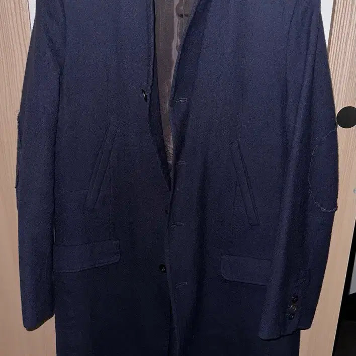 [BUNJANG] Undercover Leather Collar Slim Wool Coat / (2)언더커버 레더 칼라 슬림 울코트