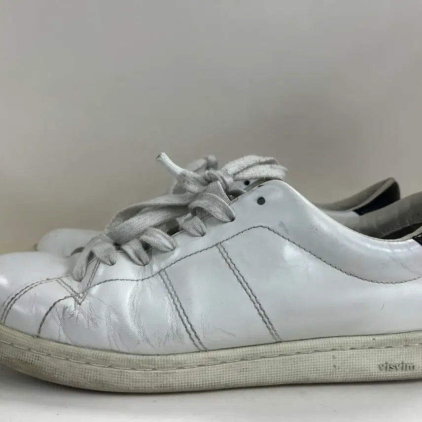 [BUNJANG] Visvim Foley Folk White Black Leather Sneakers / 비즈빔 visvim Foley Folk 화이트 블랙 9