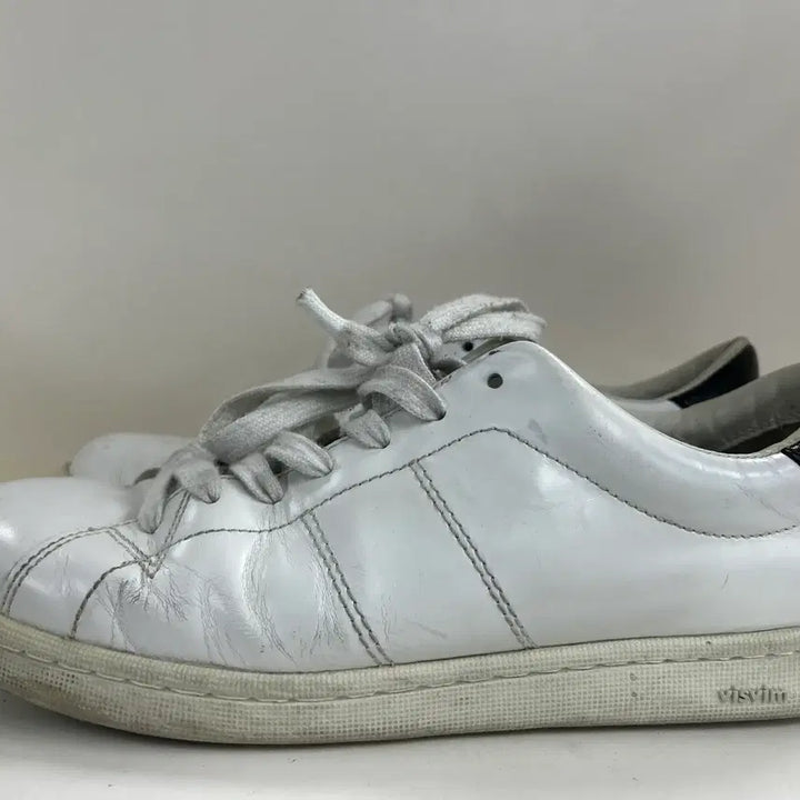 [BUNJANG] Visvim Foley Folk White Black Leather Sneakers / 비즈빔 visvim Foley Folk 화이트 블랙 9