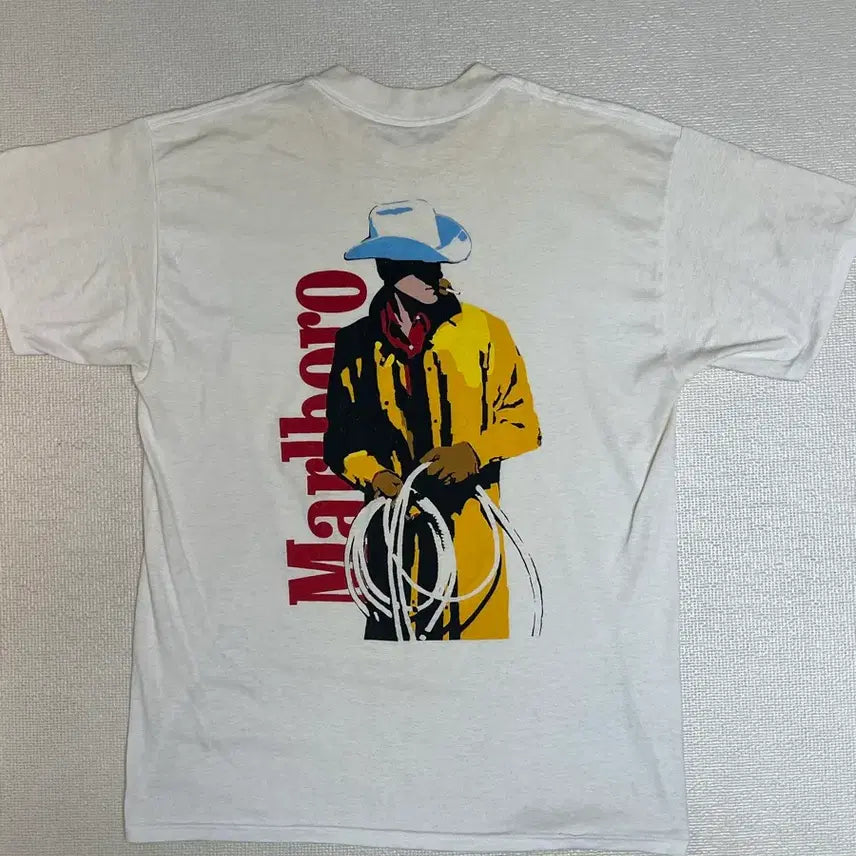 [BUNJANG] Marlboro Cowboy Big Logo T-shirt / 90s 빈티지 말보로 카우보이 빅로고 티셔츠 L사이즈