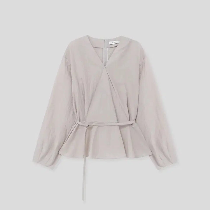 [BUNJANG] Elojo Oberon Flare Blouse Mauve Pink S / 엘로주 오베론 블라우스 모브핑크 S
