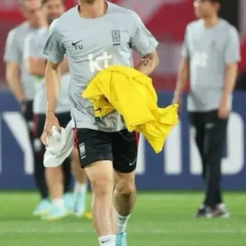 [BUNJANG] South Korea National Team Coach Short Sleeve Performance T-Shirt XL / [새상품] 대한민국 국가대표 지급용 코치 반팔 기능성 그레이 사이즈 XL