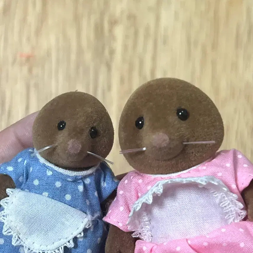 [BUNJANG] Sylvanian Families Old Mole Mother and Daughter Set / 실바니안 올드 두더지 모녀