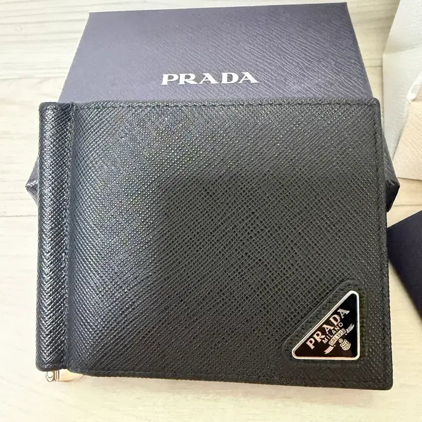 [BUNJANG] Prada Saffiano Money Clip Wallet / 프라다 사피아노 머니클립 지갑 풀박스